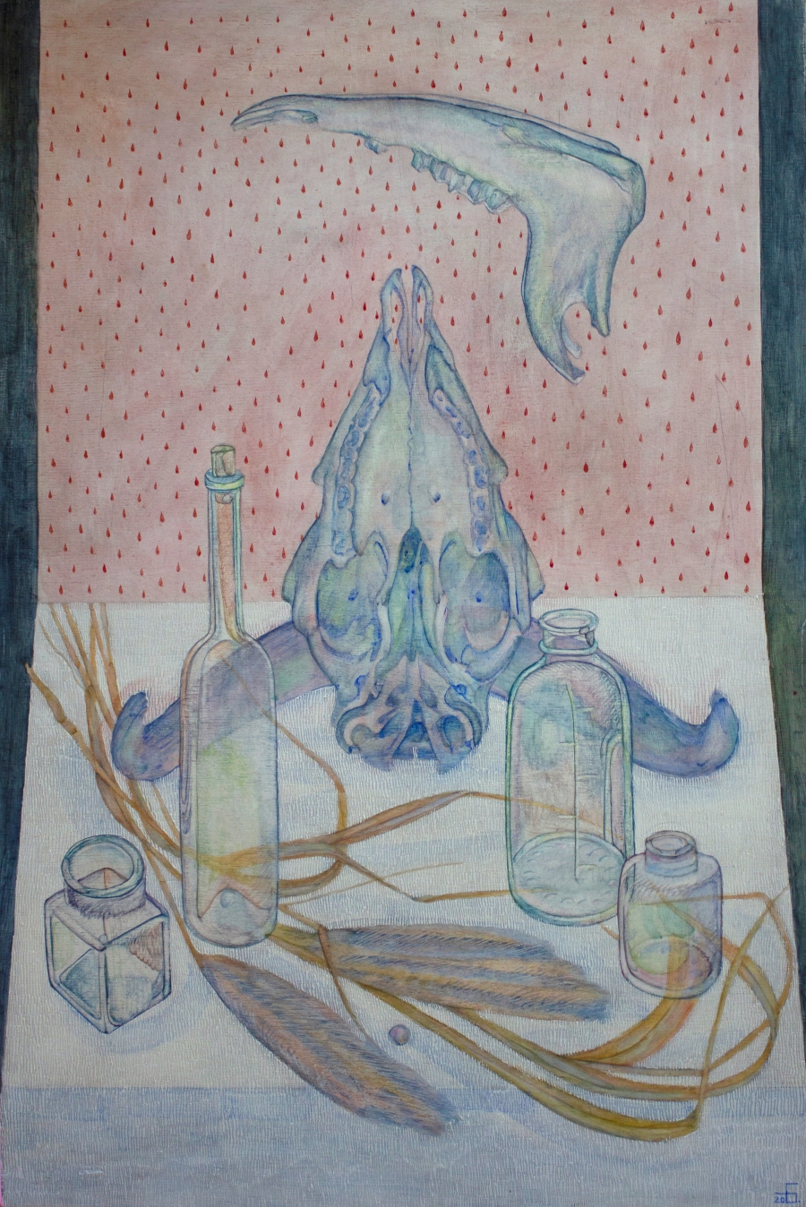 Still life with a scull